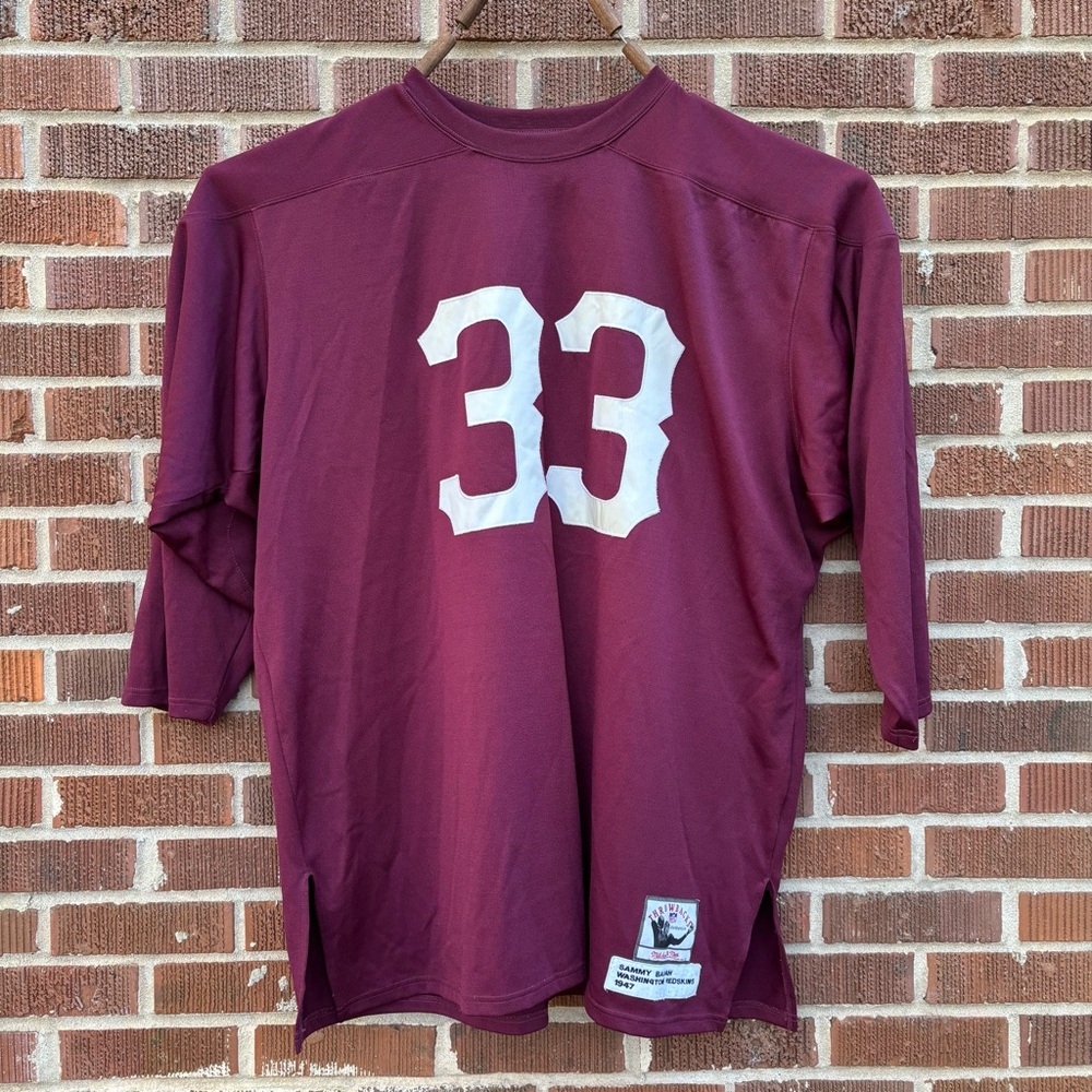 Washington Redskins Sammy Baugh Mitchell & Ness 1947 Sz 58 Authentic Jersey Vtg